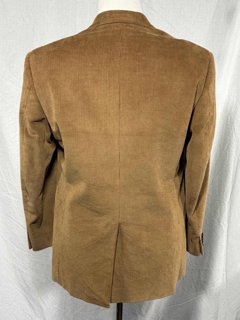 RALPH LAUREN Men’s 2 Button 40R CORDUROY Blazer Leather Buttons Tan Paisley - Picture 3 of 9